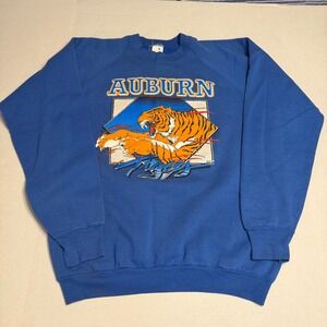 VTG Auburn Tigers Sweatshirt 1987 Tees Unlimited Crewneck Sweatshirt Size M/L